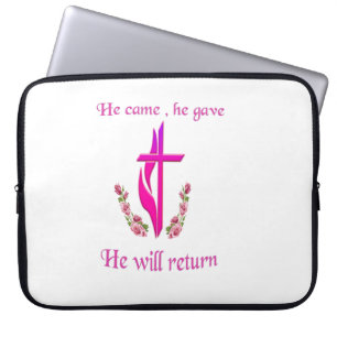 Jesus kam und er kehrt zurück laptopschutzhülle