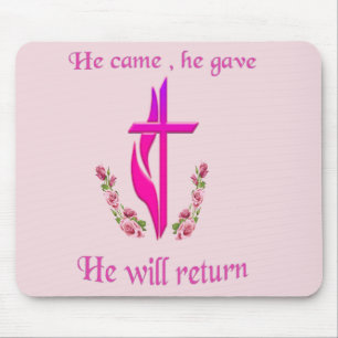 Jesus kam und er kehrt zurück mousepad