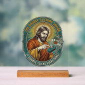 Jesus kaputte Doppelklick-Maus IT-Büro-Technik Acrylschild (Neutral)