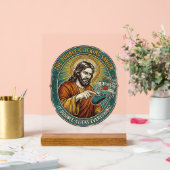 Jesus kaputte Doppelklick-Maus IT-Büro-Technik Acrylschild (Hochzeit)