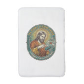 Jesus kaputte Doppelklick-Maus IT-Büro-Technik Badematte (Vorderseite Vertikal)