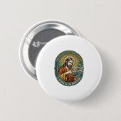 Jesus kaputte Doppelklick-Maus IT-Büro-Technik Button (Vorne & Hinten)
