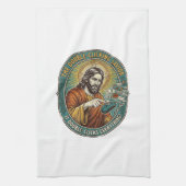 Jesus kaputte Doppelklickmaus IT Büro Tech Geschirrtuch (Vertikal)