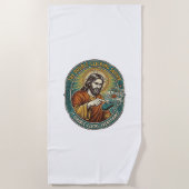 Jesus kaputte Doppelklickmaus IT Büro Tech Strandtuch (Vorderseite)