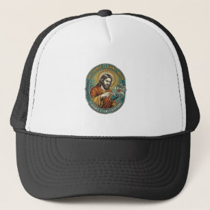 Jesus kaputte Doppelklickmaus IT Büro Tech Truckerkappe
