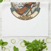 Jesus kaputter Regenschirm umgeblasen Windiger Stu Geschirrtuch (Gefaltet)