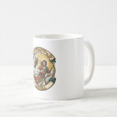 Jesus kaputter Regenschirm umgeblasen Windiger Stu Kaffeetasse (VorderseiteRechts)