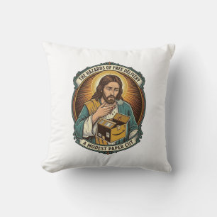 Jesus Karton Papierausschnitt Finger Schmerz Humor Kissen