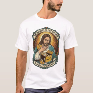 Jesus Karton Schachtel Papier Schnitt Finger Schme T-Shirt