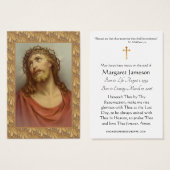 Jesus katholische Beerdigung Gedenkkarte - (Vorne & Hinten)