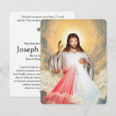 Jesus katholische Beerdigung Gedenkkarte 1 (Vorne/Hinten)