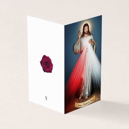 Jesus katholisches Beileid Vielen Dank (Vorderseite)