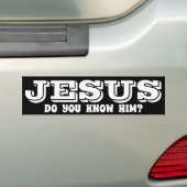 JESUS kennen Sie ihn? Autoaufkleber (Auf Auto)