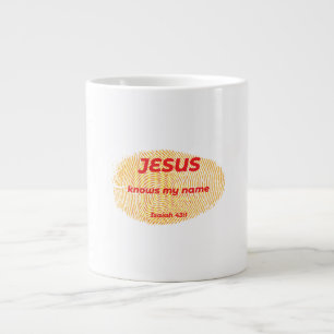 JESUS KENNT MEIN NAMEN Jumbo-Tasse