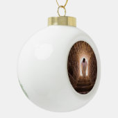 Jesus Keramik Kugel-Ornament (Links)