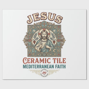 Jesus Keramikfliese Mittelmeer Glaube Jesus Keram Geschenkpapier