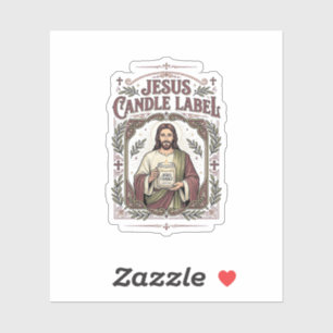 Jesus Kerzenlabel Jesus Kerze Christlicher Glaube Aufkleber