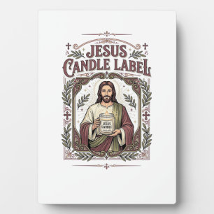 Jesus Kerzenlabel Jesus Kerze Christlicher Glaube  Fotoplatte