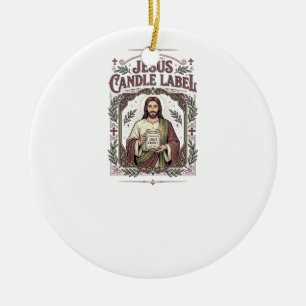 Jesus Kerzenlabel Jesus Kerze Christlicher Glaube Keramik Ornament