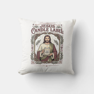 Jesus Kerzenlabel Jesus Kerze Christlicher Glaube  Kissen