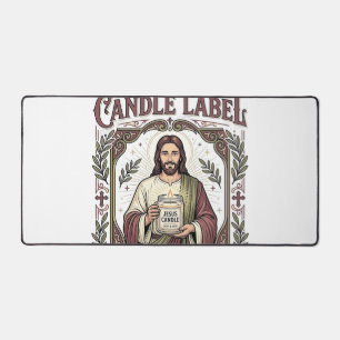 Jesus Kerzenlabel Jesus Kerze Christlicher Glaube Schreibtischunterlage