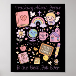 Jesus Kindern beibringen ist der beste Job überhau Poster
