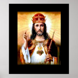 Jesus King Art Nouveau Print Poster