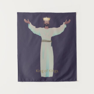 Jesus "King of Kings" Blanket, Christian Gifts Wandteppich
