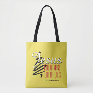 JESUS KING OF KINGS Christlich Gelb Weihnachte Tasche