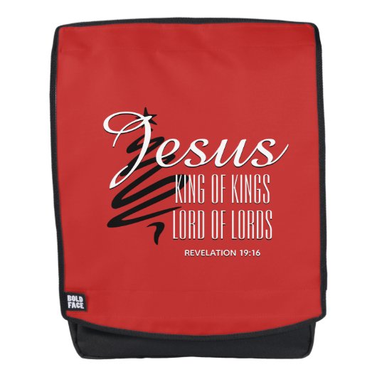 JESUS KING OF KINGS - Christliche Weihnachtsschrif Rucksack (Vorderseite)