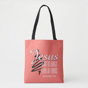 JESUS KING OF KINGS Christmas Christlich Coral Tasche