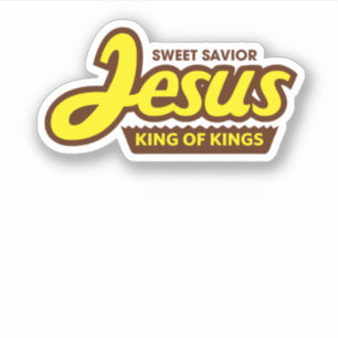 Jesus King Of Kings For Christian Jesus Lovers Aufkleber