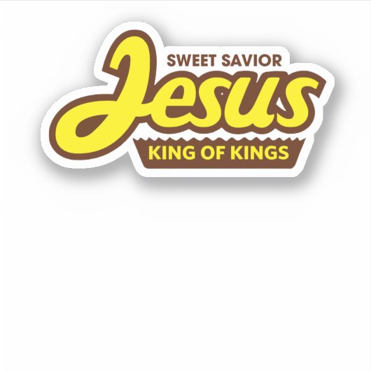 Jesus King Of Kings For Christian Jesus Lovers Aufkleber (Vorderseite)