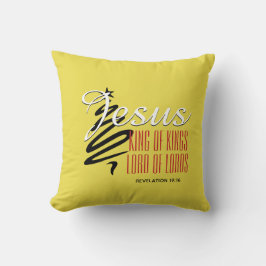 JESUS KING OF KINGS Weihnachten Christlich Gelb Kissen