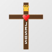 Jesus King of Liebe Fensteraufkleber (Blatt)