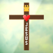 Jesus King of Liebe Fensteraufkleber (Blatt 3)
