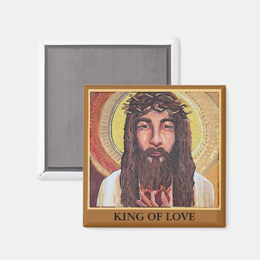 Jesus King of Liebe Magnet (Vorderseite/Rückseite)