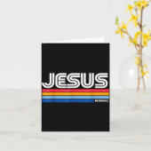 Jesus King Retro Vintage Design Karte (Gelbe Blume)