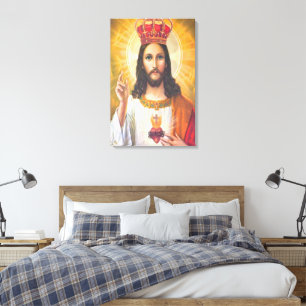 Jesus King wrapped Canvas Leinwanddruck