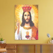 Jesus King wrapped Canvas Leinwanddruck (Insitu (Wohnzimmer))