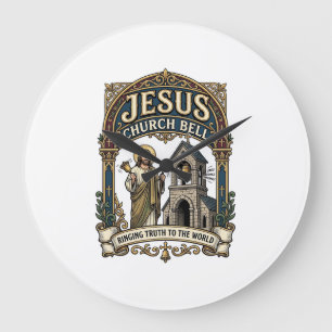 Jesus-Kirche Glocke Jesus-Kirche Glocke Christlich Große Wanduhr