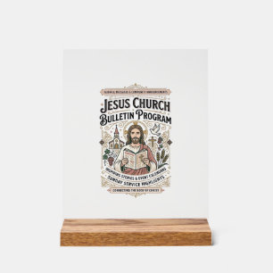 Jesus-Kirche Mitteilungsblatt Programm Jesus-Kirch Acrylschild