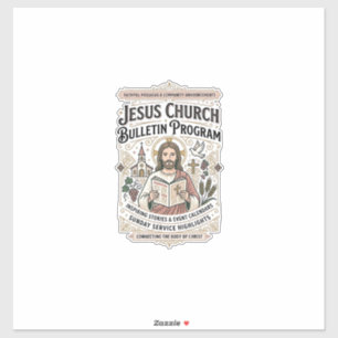 Jesus-Kirche Mitteilungsblatt Programm Jesus-Kirch Aufkleber
