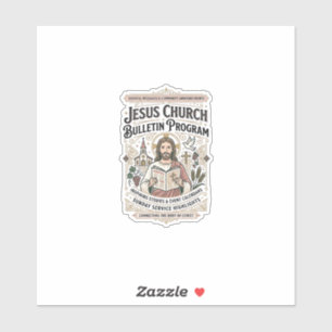 Jesus-Kirche Mitteilungsblatt Programm Jesus-Kirch Aufkleber