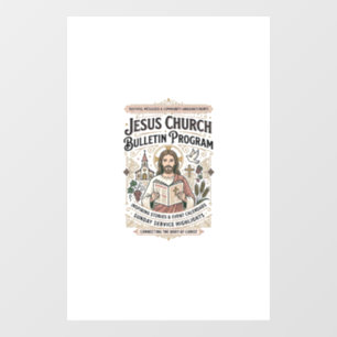 Jesus-Kirche Mitteilungsblatt Programm Jesus-Kirch Fensteraufkleber
