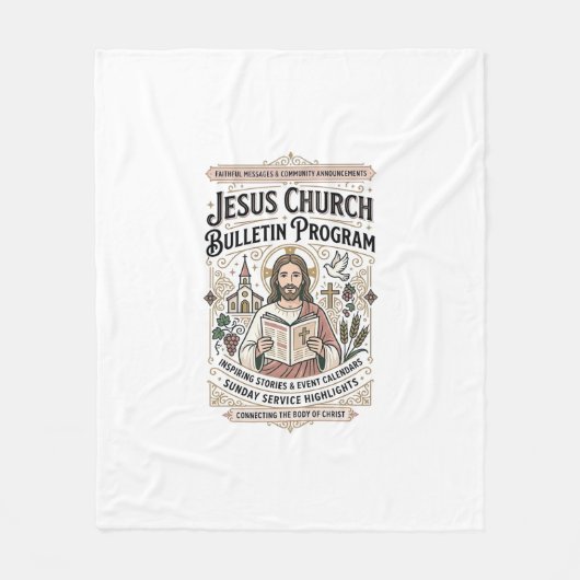 Jesus-Kirche Mitteilungsblatt Programm Jesus-Kirch Fleecedecke (Vorderseite)