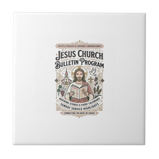 Jesus-Kirche Mitteilungsblatt Programm Jesus-Kirch Fliese (Vorderseite)