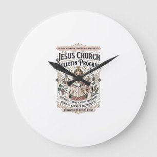 Jesus-Kirche Mitteilungsblatt Programm Jesus-Kirch Große Wanduhr
