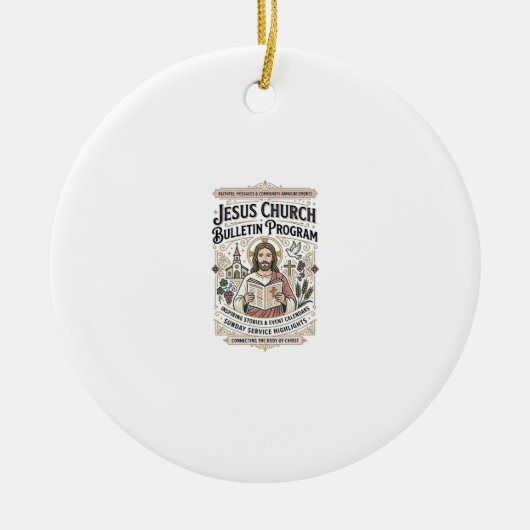 Jesus-Kirche Mitteilungsblatt Programm Jesus-Kirch Keramik Ornament (Vorne)