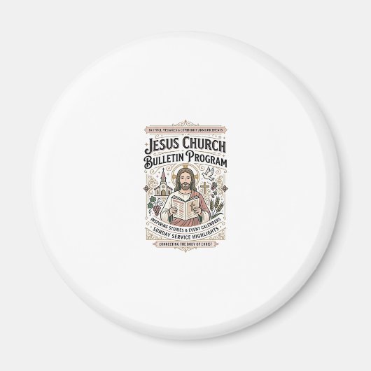 Jesus-Kirche Mitteilungsblatt Programm Jesus-Kirch Magnet (Vorne)